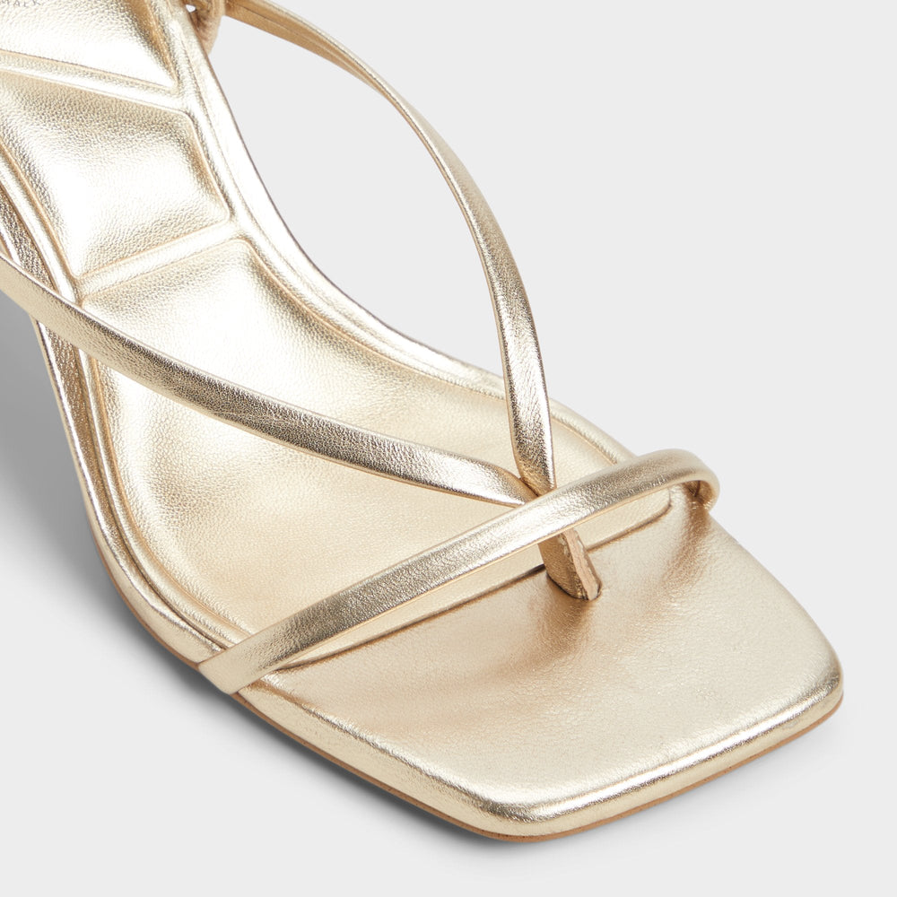 Riva Gold Women's Strappy sandals - Sling back heeled sandal, Stiletto heel | Aldo outlet