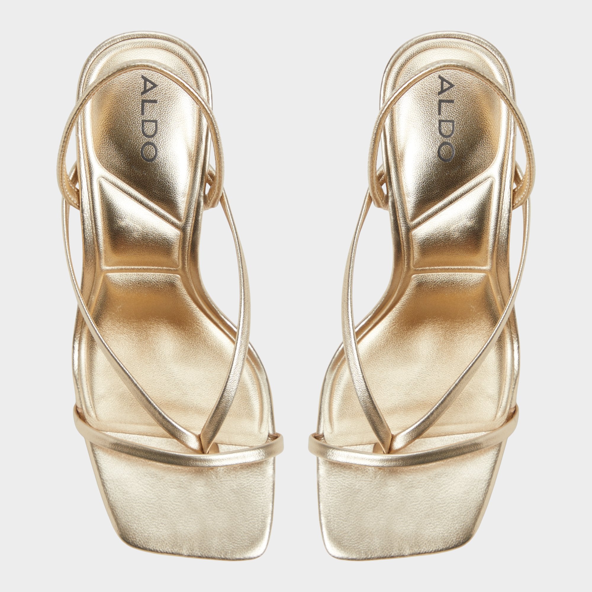 Riva Gold Women's Strappy sandals - Sling back heeled sandal, Stiletto heel | Aldo outlet