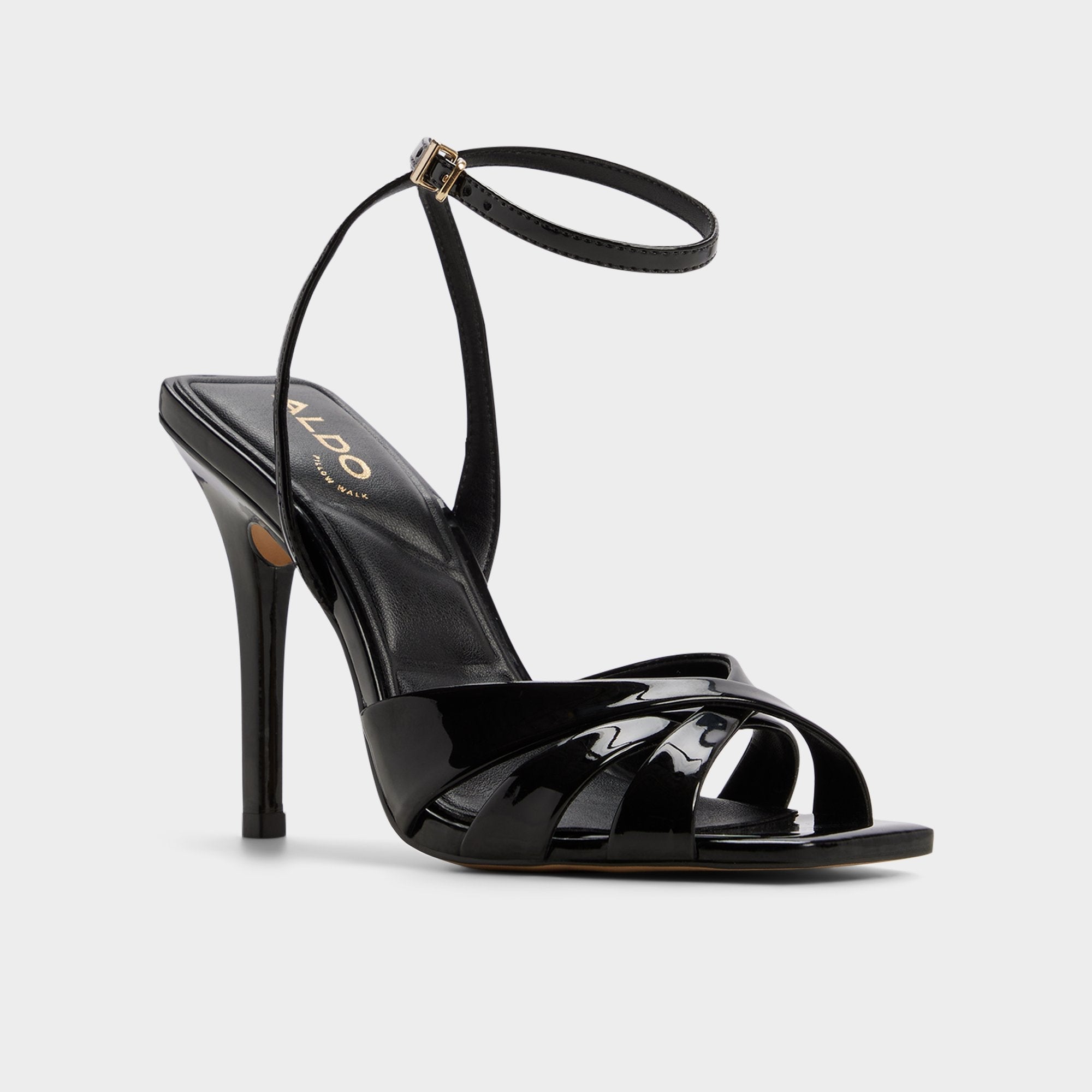 Meteora in Black - Strappy heeled sandal, Stiletto heel | Aldo discount
