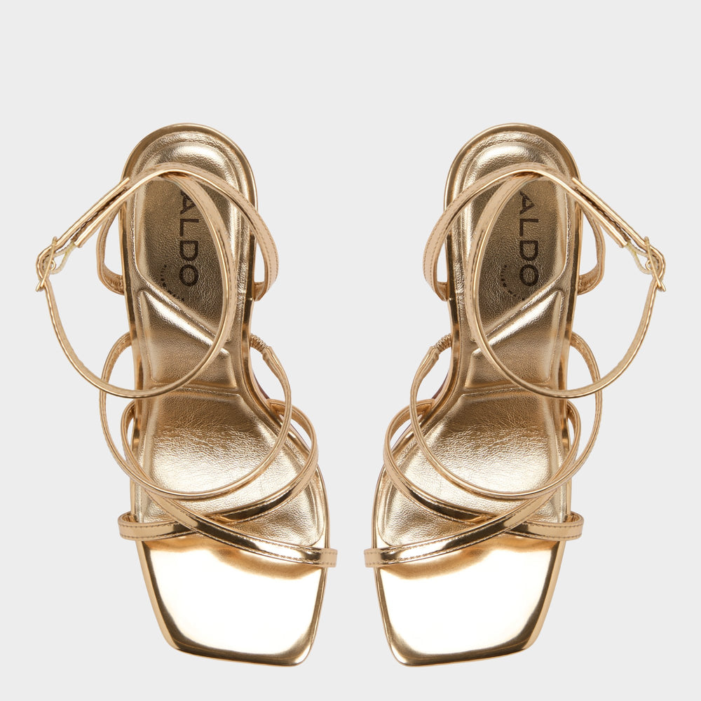 Galoi Gold Women's Iridescent metallics - Strappy heeled sandal | Aldo sale