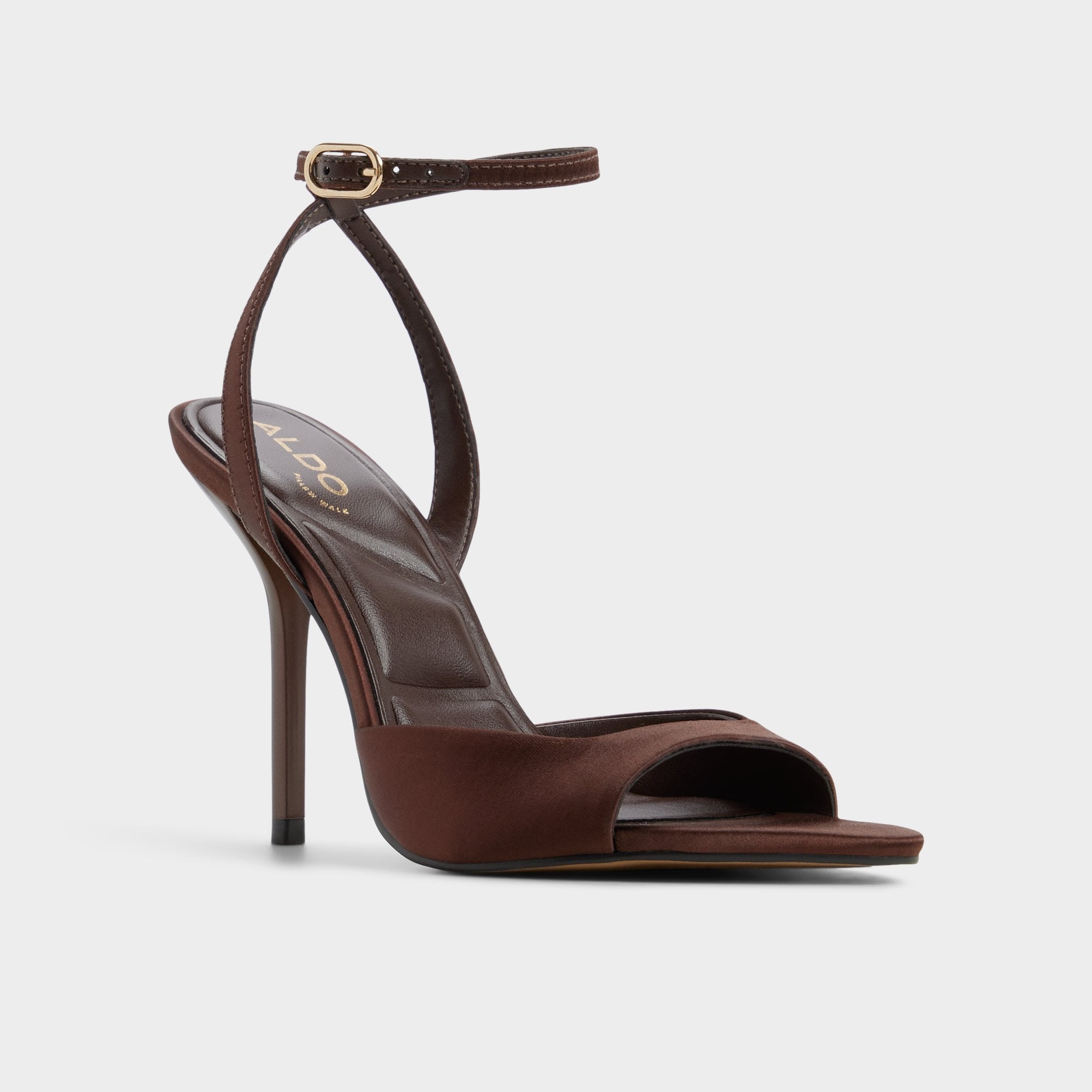 Forevermore in Dark Brown 14154135 - Strappy heeled sandal, Stiletto heel | Aldo online