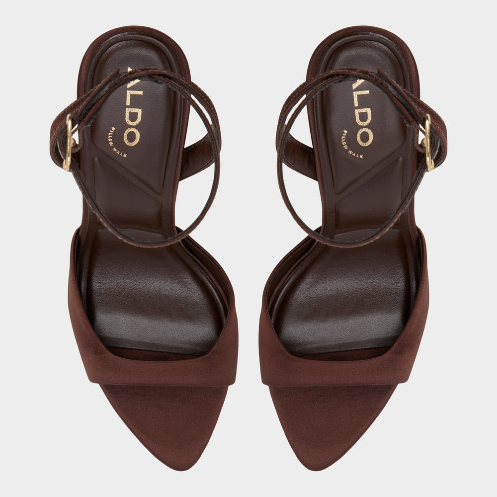 Forevermore in Dark Brown 14154135 - Strappy heeled sandal, Stiletto heel | Aldo online