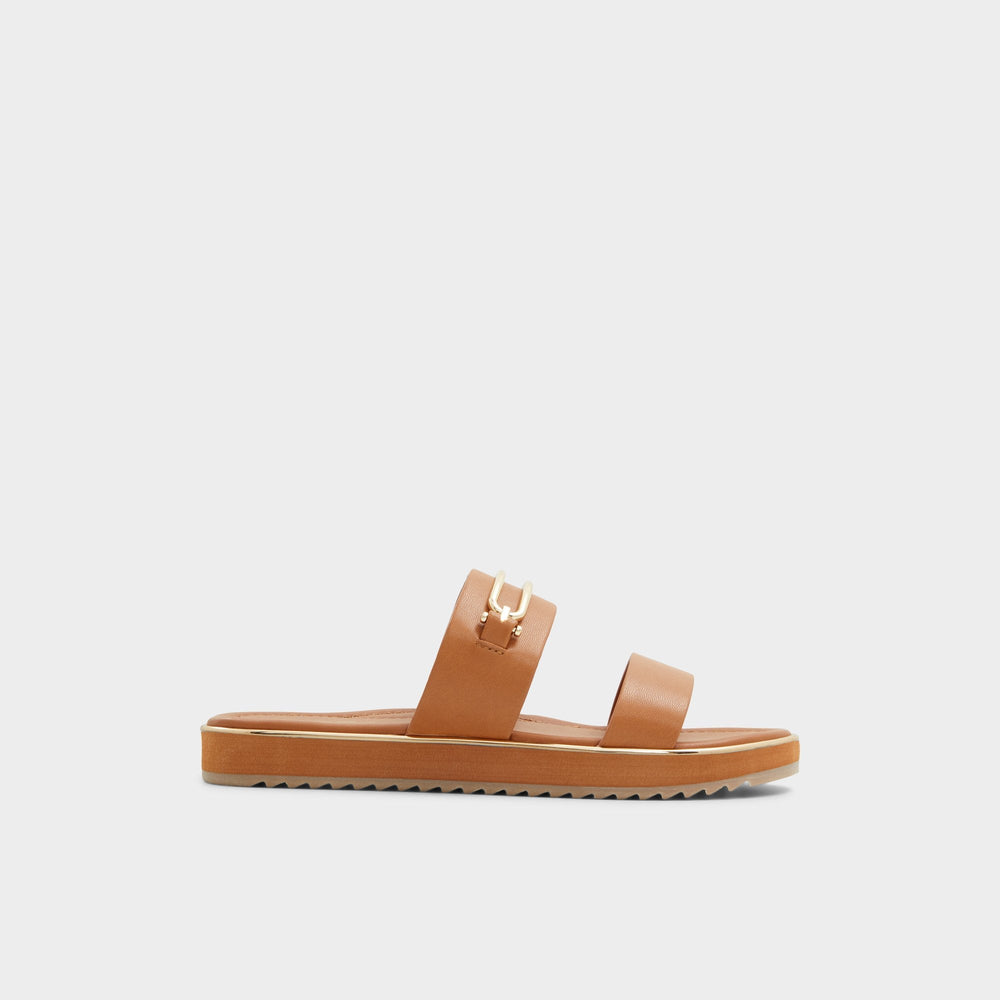Lagoon Other Brown Women's Flats - Strappy flat sandal, Footbed sandal | Aldo discount