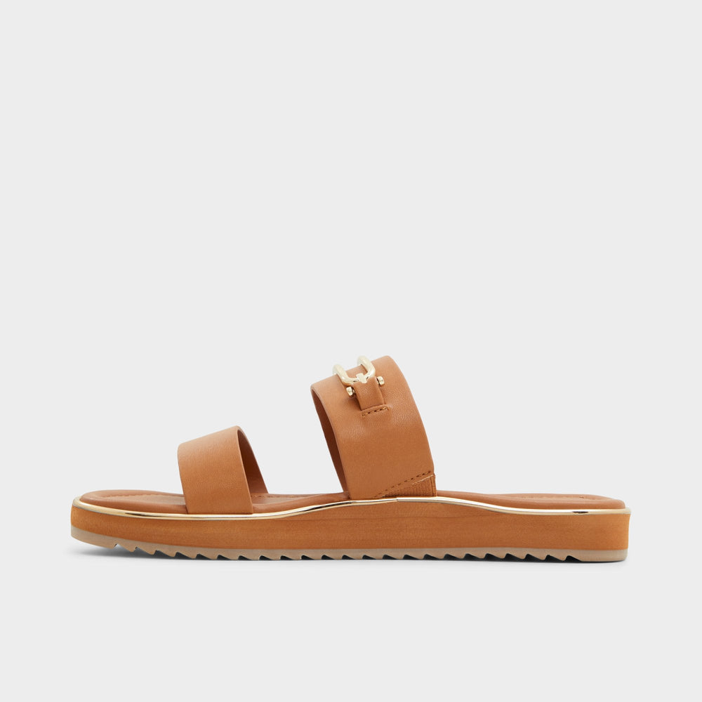 Lagoon Other Brown Women's Flats - Strappy flat sandal, Footbed sandal | Aldo discount