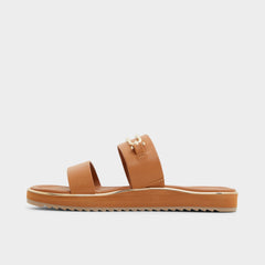 Lagoon Other Brown Women's Flats - Strappy flat sandal, Footbed sandal | Aldo discount