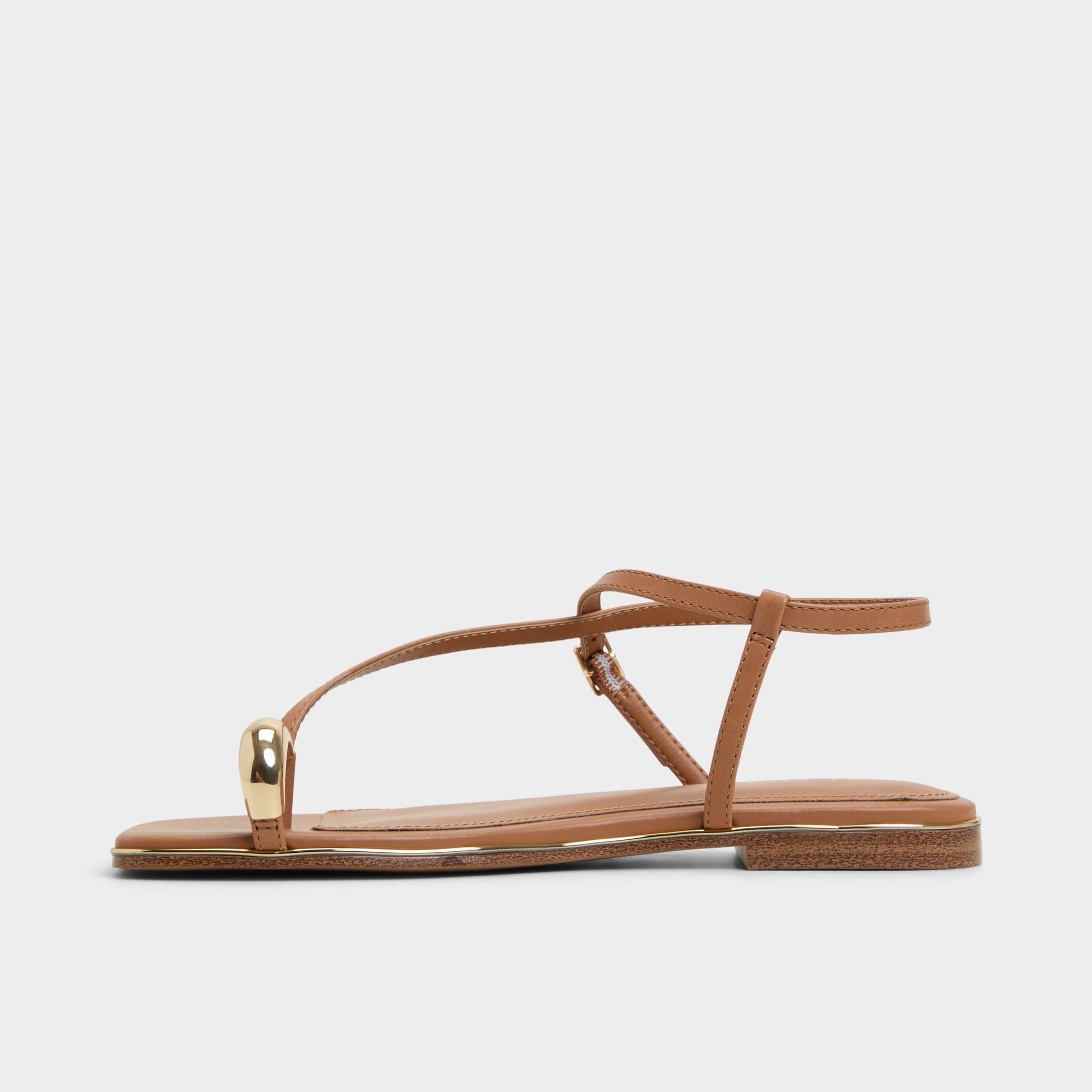 Jomalina Medium Brown Women's Flats - Strappy flat sandal | Aldo discount