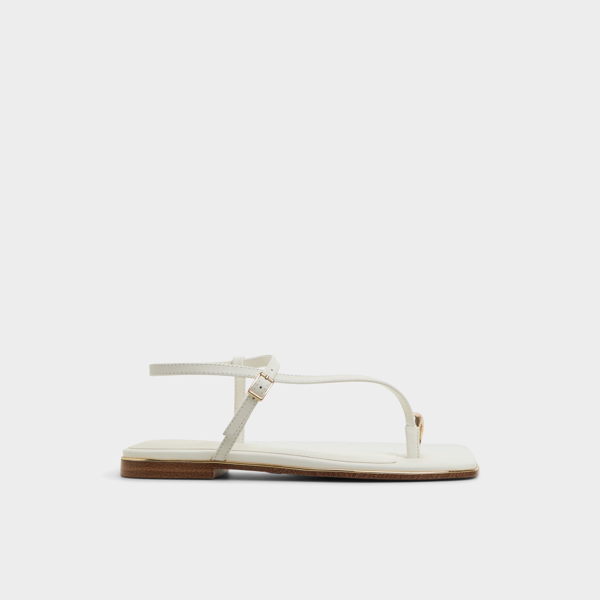 Jomalina White Women's Flats - Strappy flat sandal | Aldo for sale