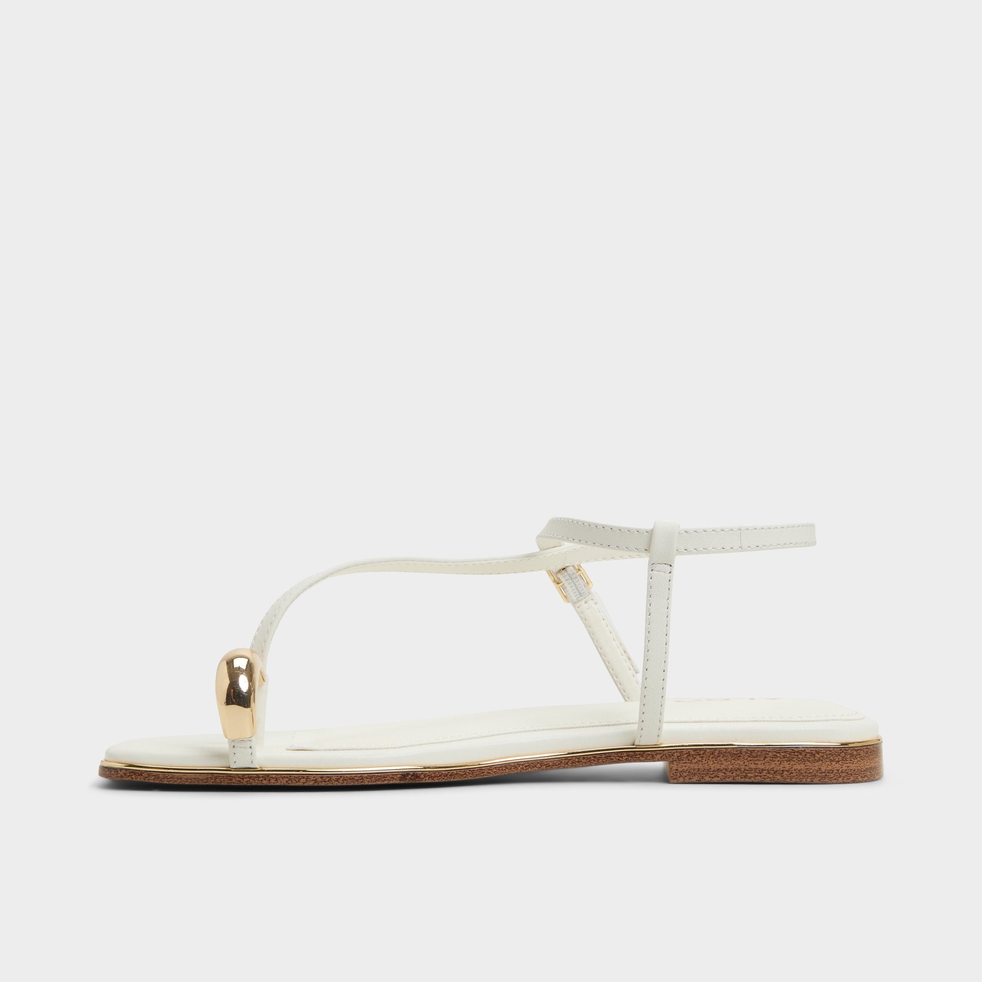 Jomalina White Women's Flats - Strappy flat sandal | Aldo for sale