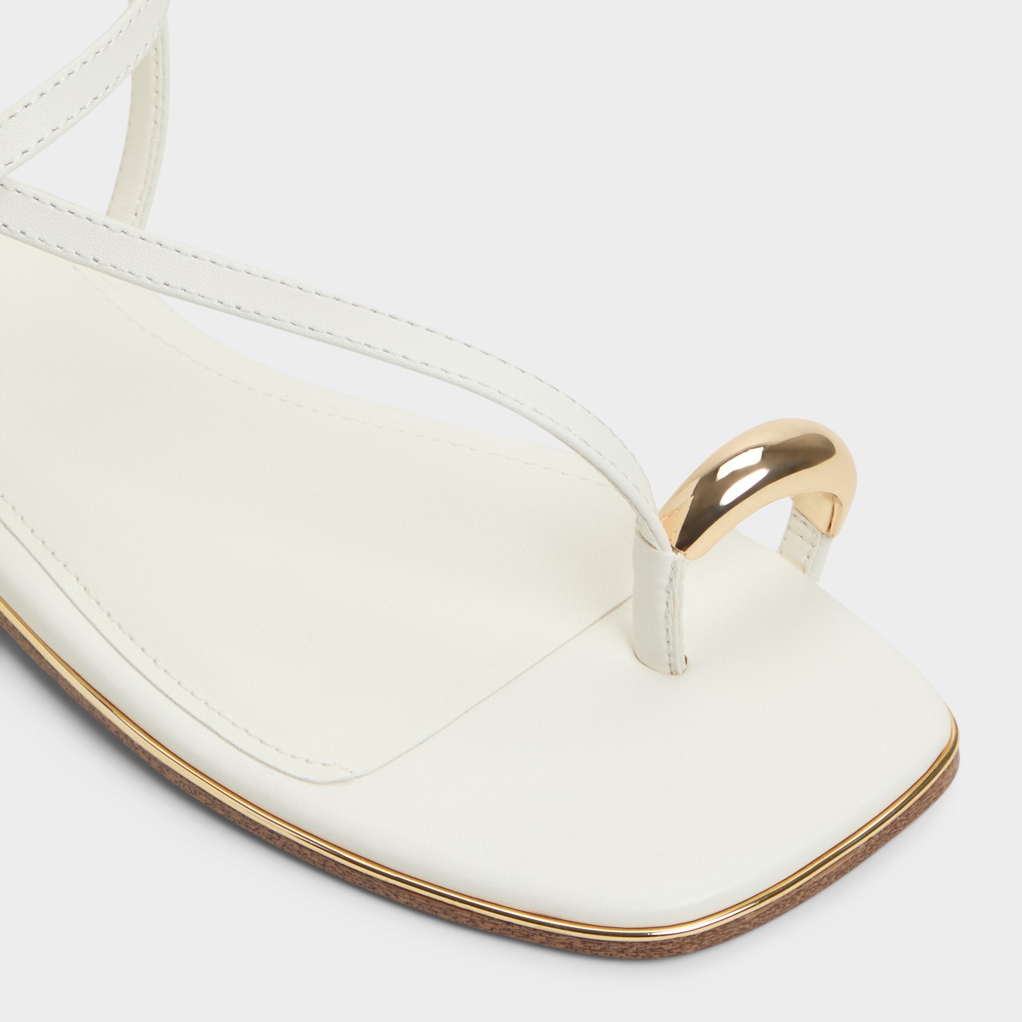 Jomalina White Women's Flats - Strappy flat sandal | Aldo for sale