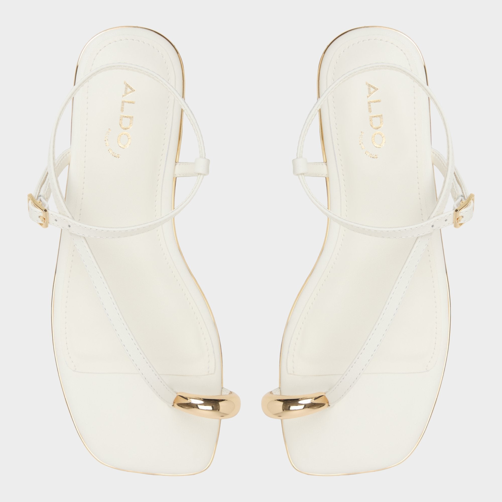 Jomalina White Women's Flats - Strappy flat sandal | Aldo for sale