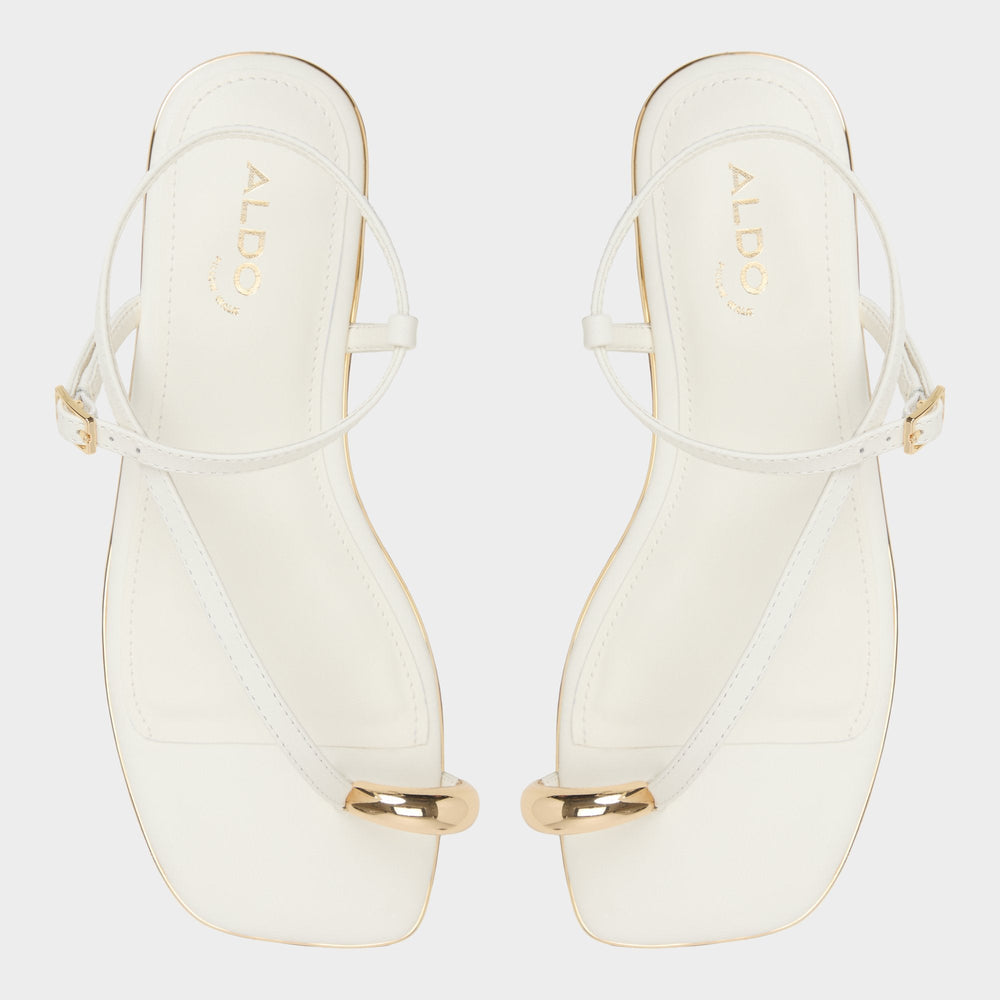 Jomalina White Women's Flats - Strappy flat sandal | Aldo for sale