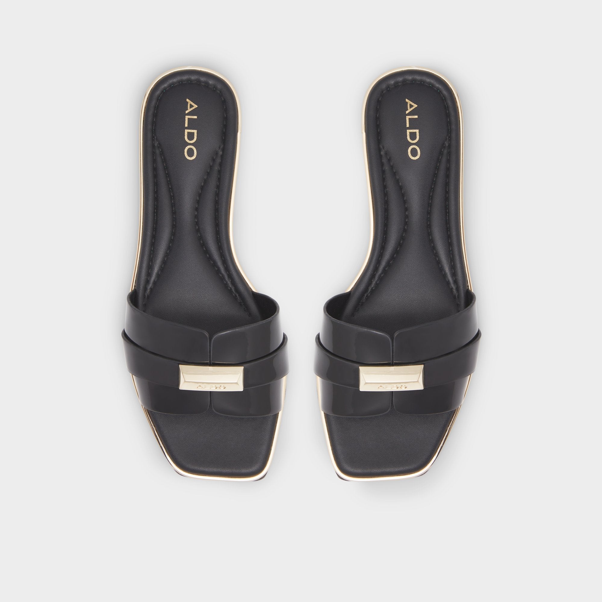 Darine Black Women's Flats - Slide sandal | Aldo discount