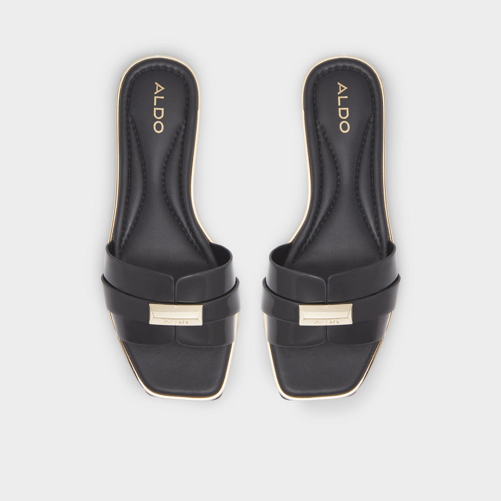 Darine Black Women's Flats - Slide sandal | Aldo discount