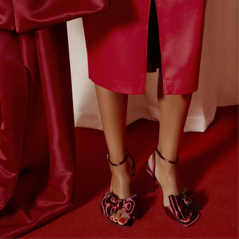 Tinsel in Bordo - Strappy heeled sandal, Stiletto heel | Aldo on sale
