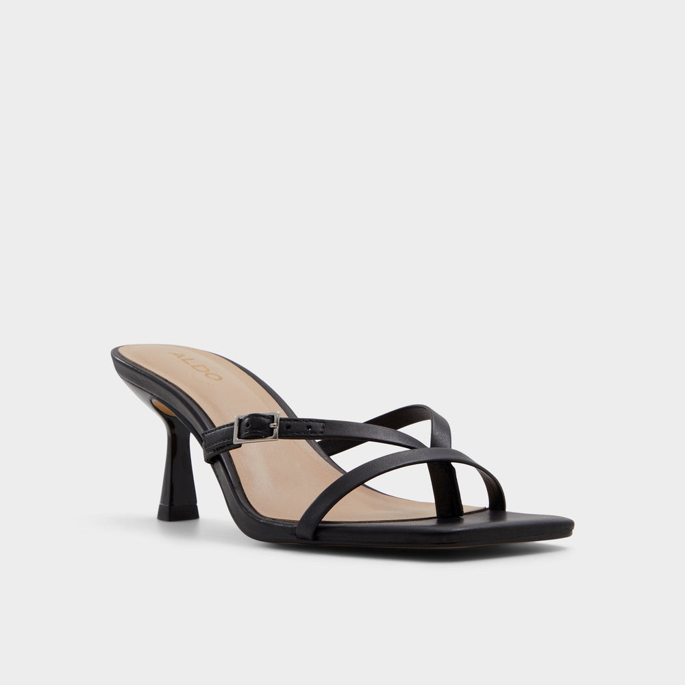 Gannever Black Women's Thong Sandals - Heeled flip flop, Stiletto heel | Aldo for sale