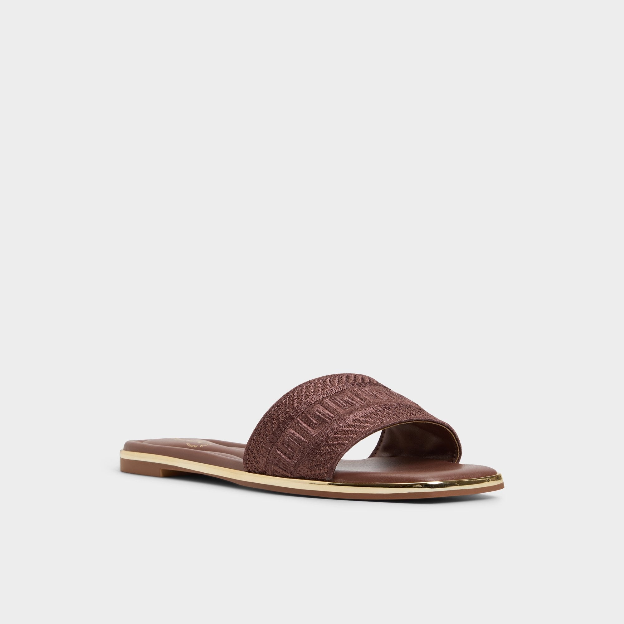 Oceania Medium Brown Women's Flats - Slide sandal | Aldo online