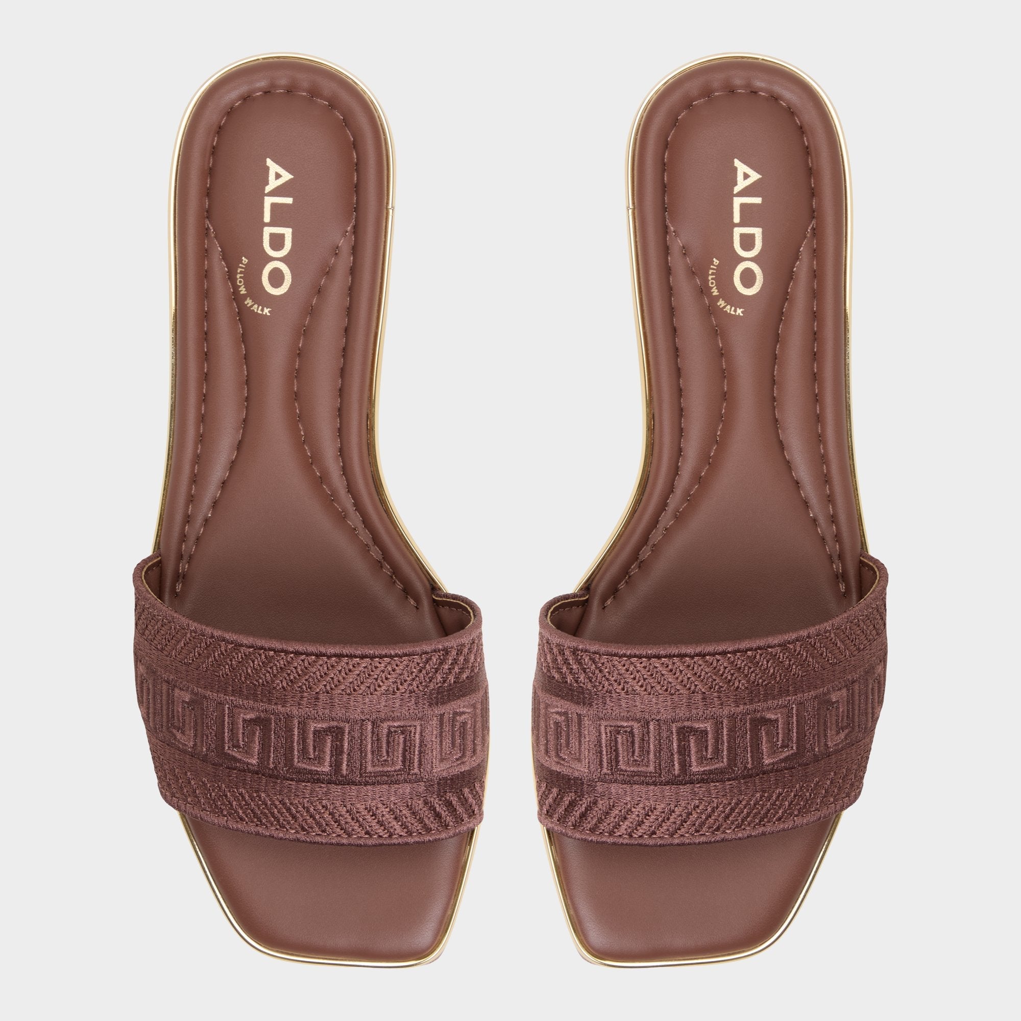 Oceania Medium Brown Women's Flats - Slide sandal | Aldo online