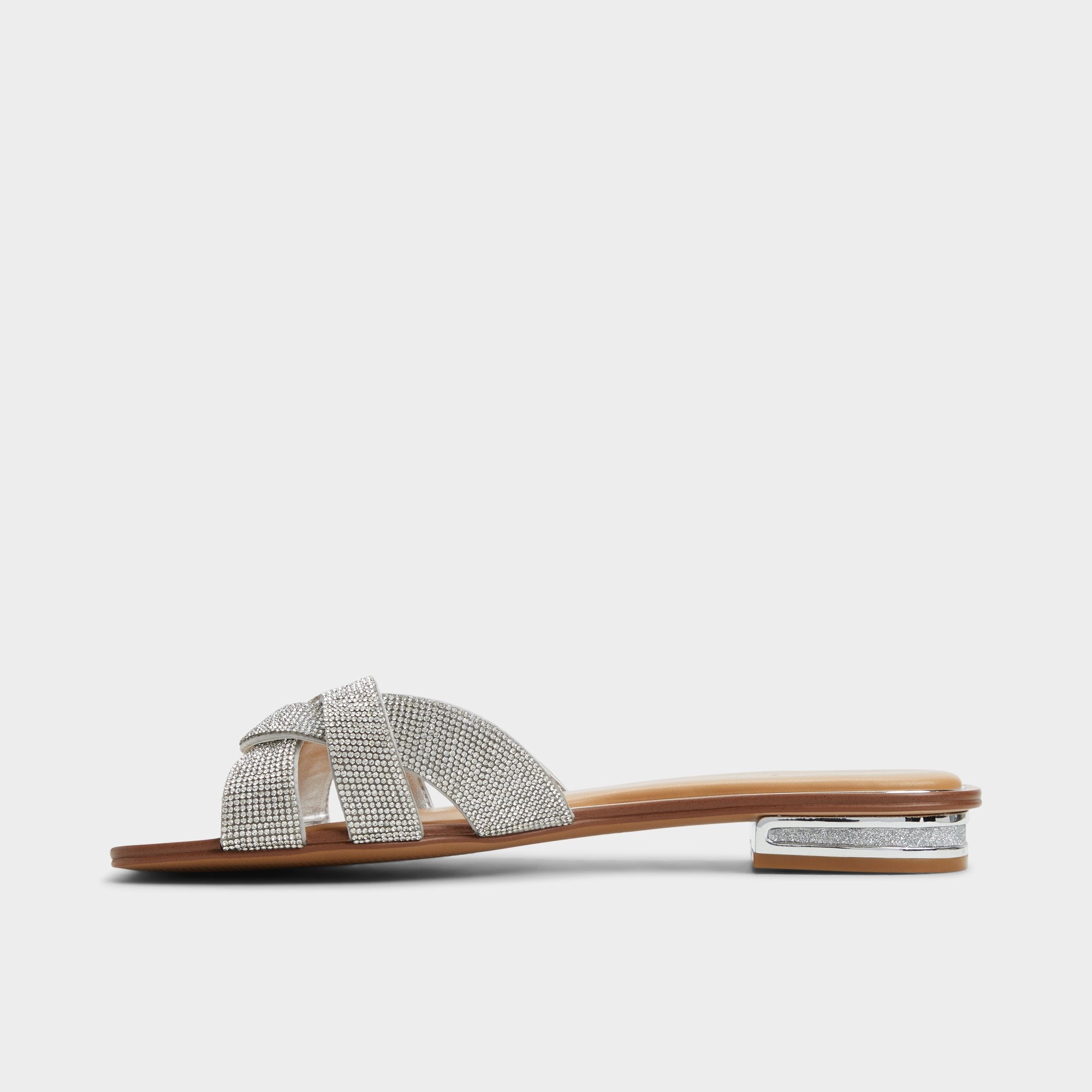 Ormeley Silver Women's Iridescent metallics - Slide sandal | Aldo discount