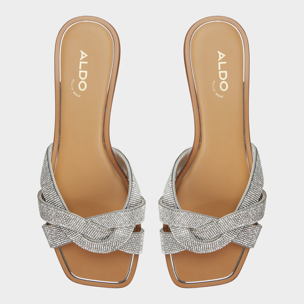 Ormeley Silver Women's Iridescent metallics - Slide sandal | Aldo discount