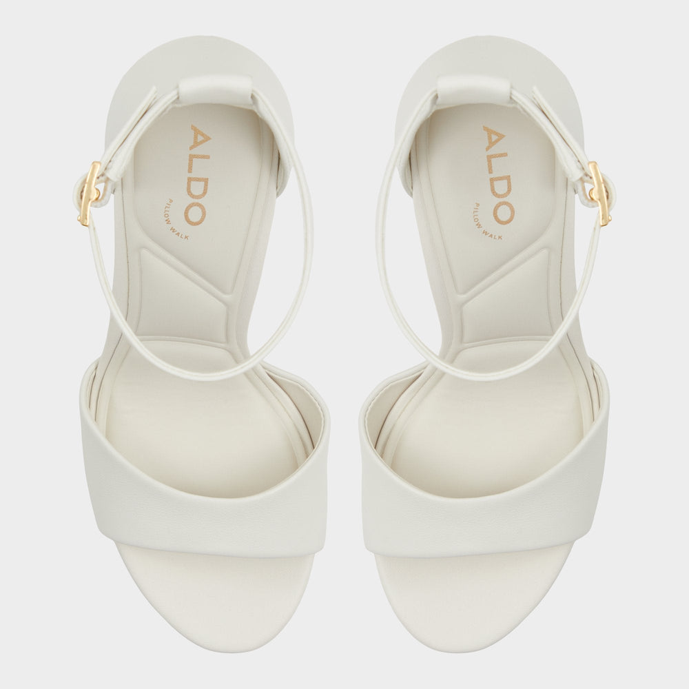 Enaegyn2.0 White/Bone Women's Platform Shoes - Strappy heeled sandal, Block heel | Aldo on sale