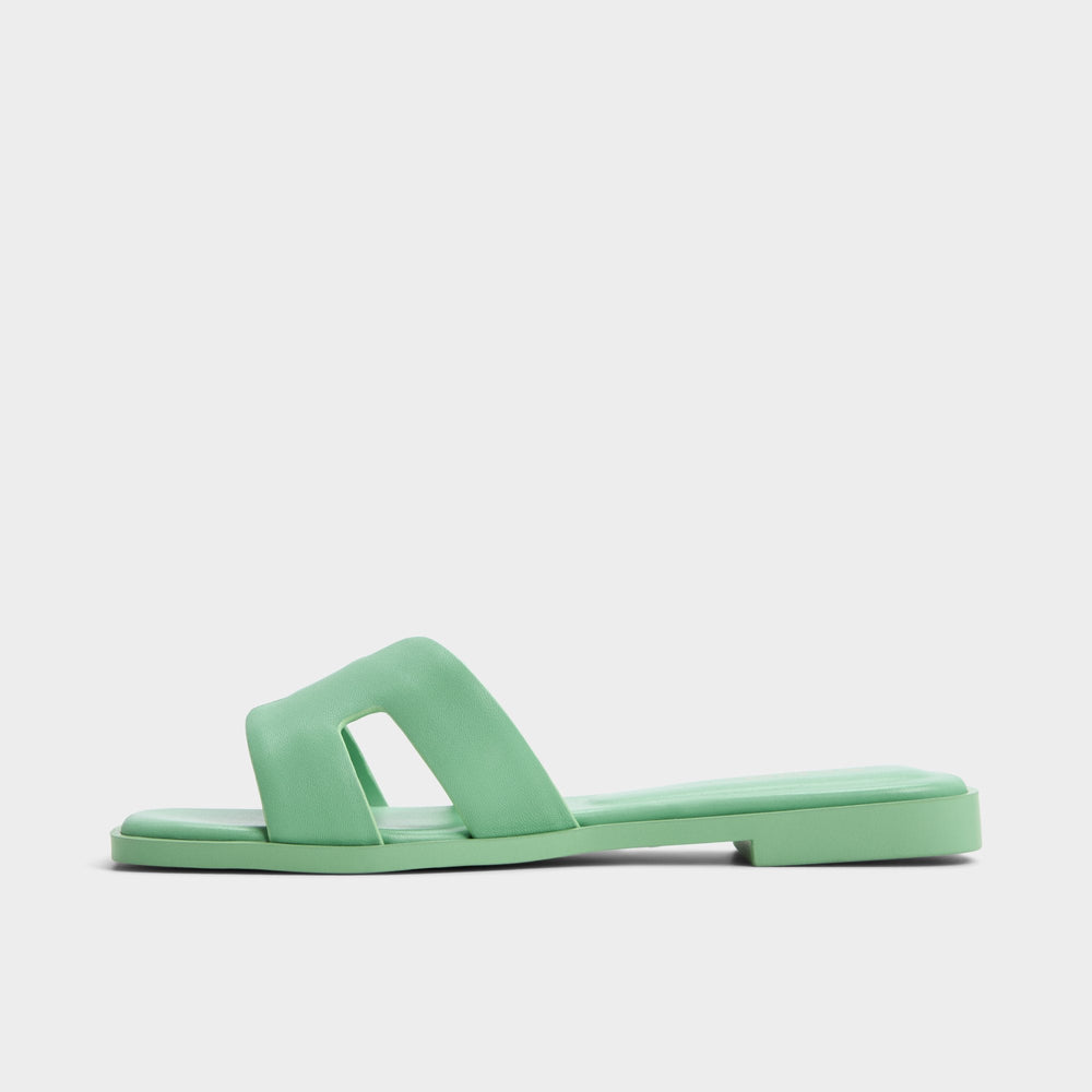 Itsandal Medium Green Women's Flats - Slide sandal | Aldo online