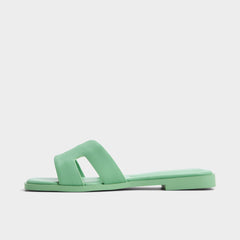 Itsandal Medium Green Women's Flats - Slide sandal | Aldo online