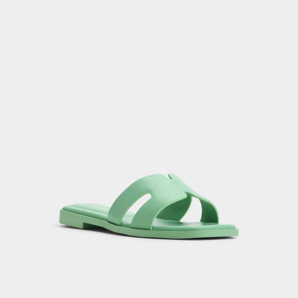 Itsandal Medium Green Women's Flats - Slide sandal | Aldo online