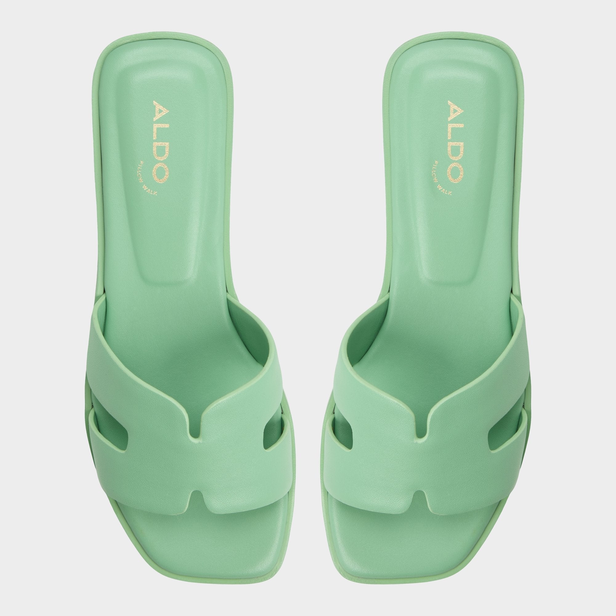 Itsandal Medium Green Women's Flats - Slide sandal | Aldo online