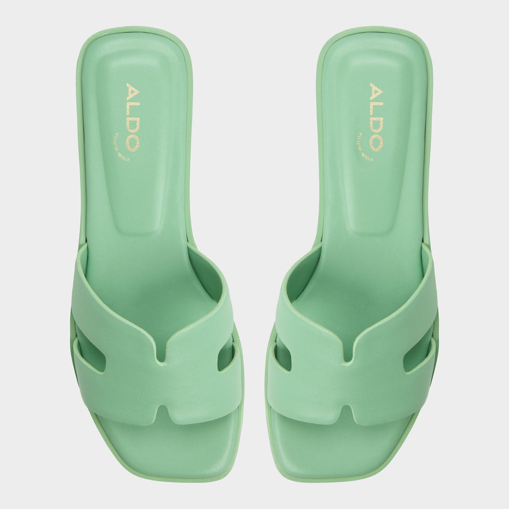 Itsandal Medium Green Women's Flats - Slide sandal | Aldo online
