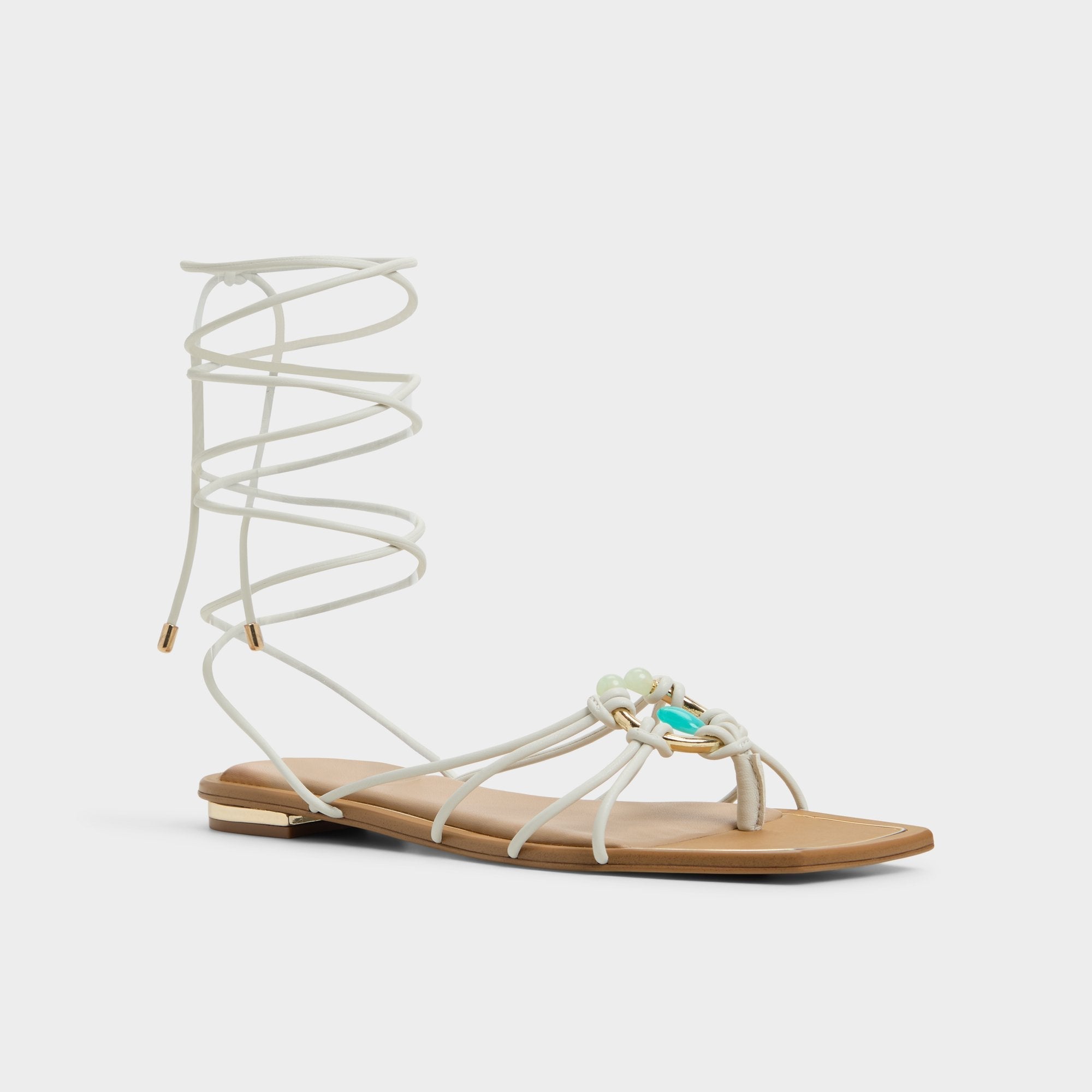 Nirena White/Bone Women's Flats - Strappy flat sandal | Aldo online