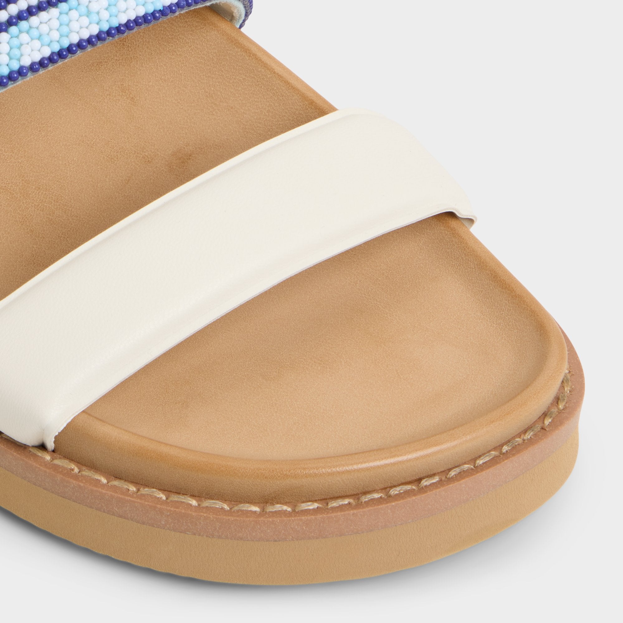 Beachvacay White/Blue Women's Footbed sandals - Slide sandal, Footbed sandal | Aldo online