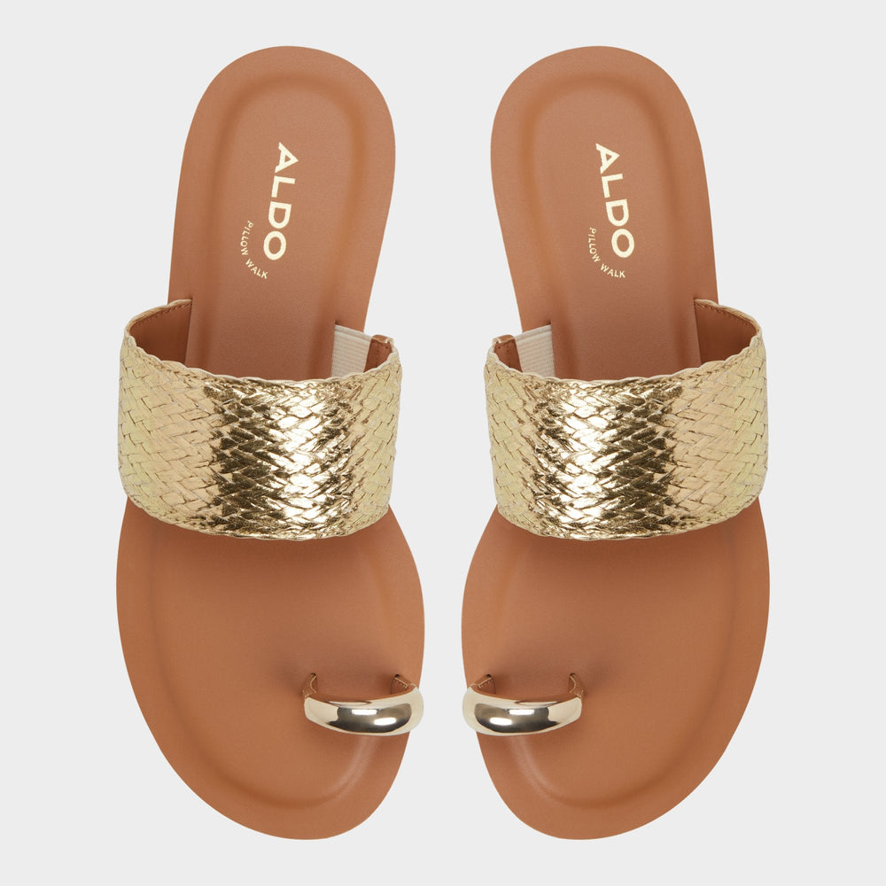 Beachwalk Gold Women's Iridescent metallics - Slide sandal | Aldo outlet