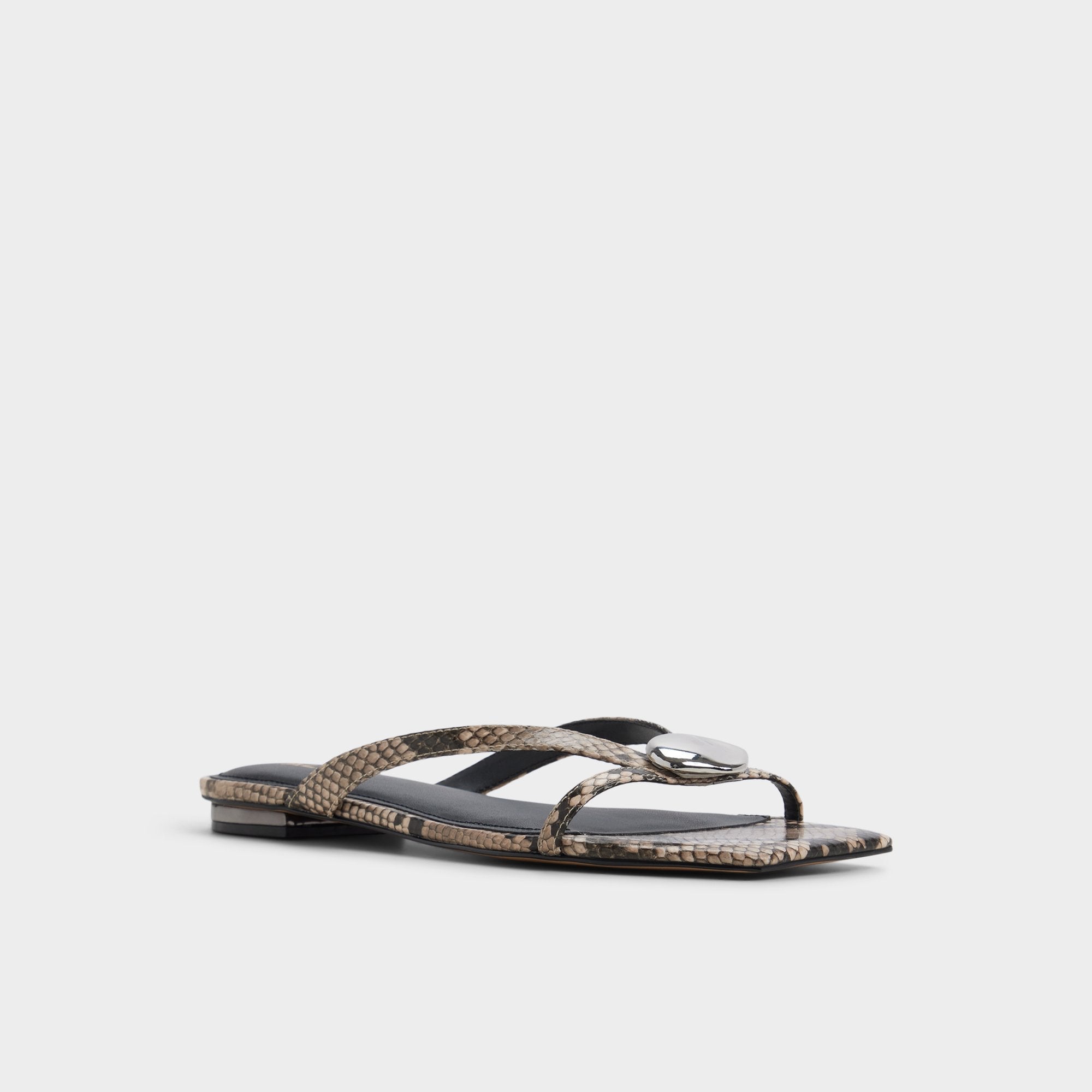 Iliria White/Black Women's Flats - Slide sandal | Aldo sale
