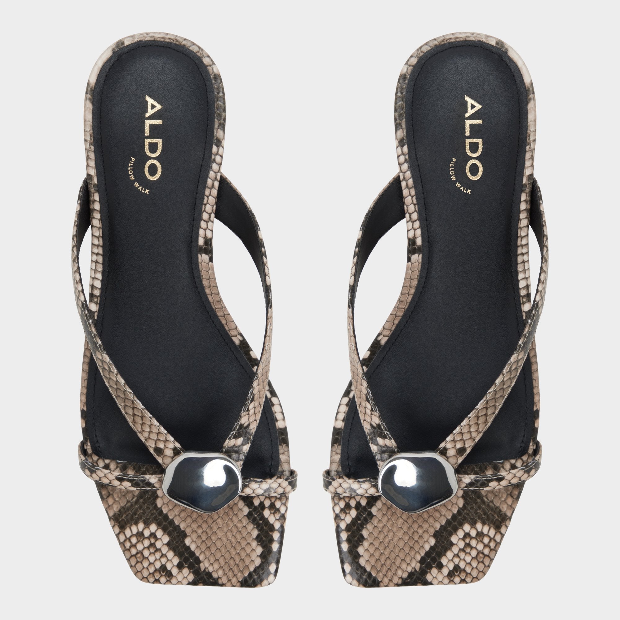 Iliria White/Black Women's Flats - Slide sandal | Aldo sale