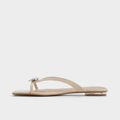 Iliria Beige Women's Flats - Slide sandal | Aldo sale