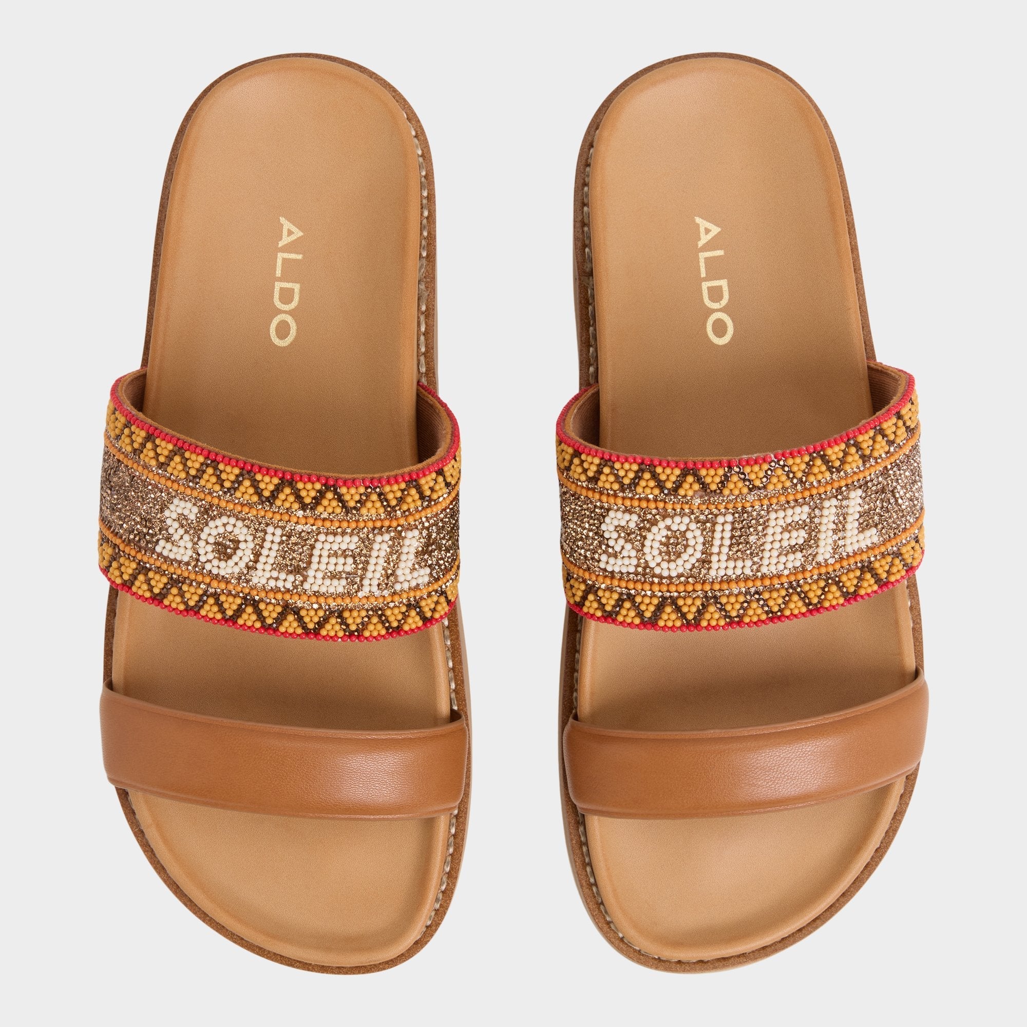 Beachvacay Brown Multi Women's Footbed sandals -  | Aldo sale
