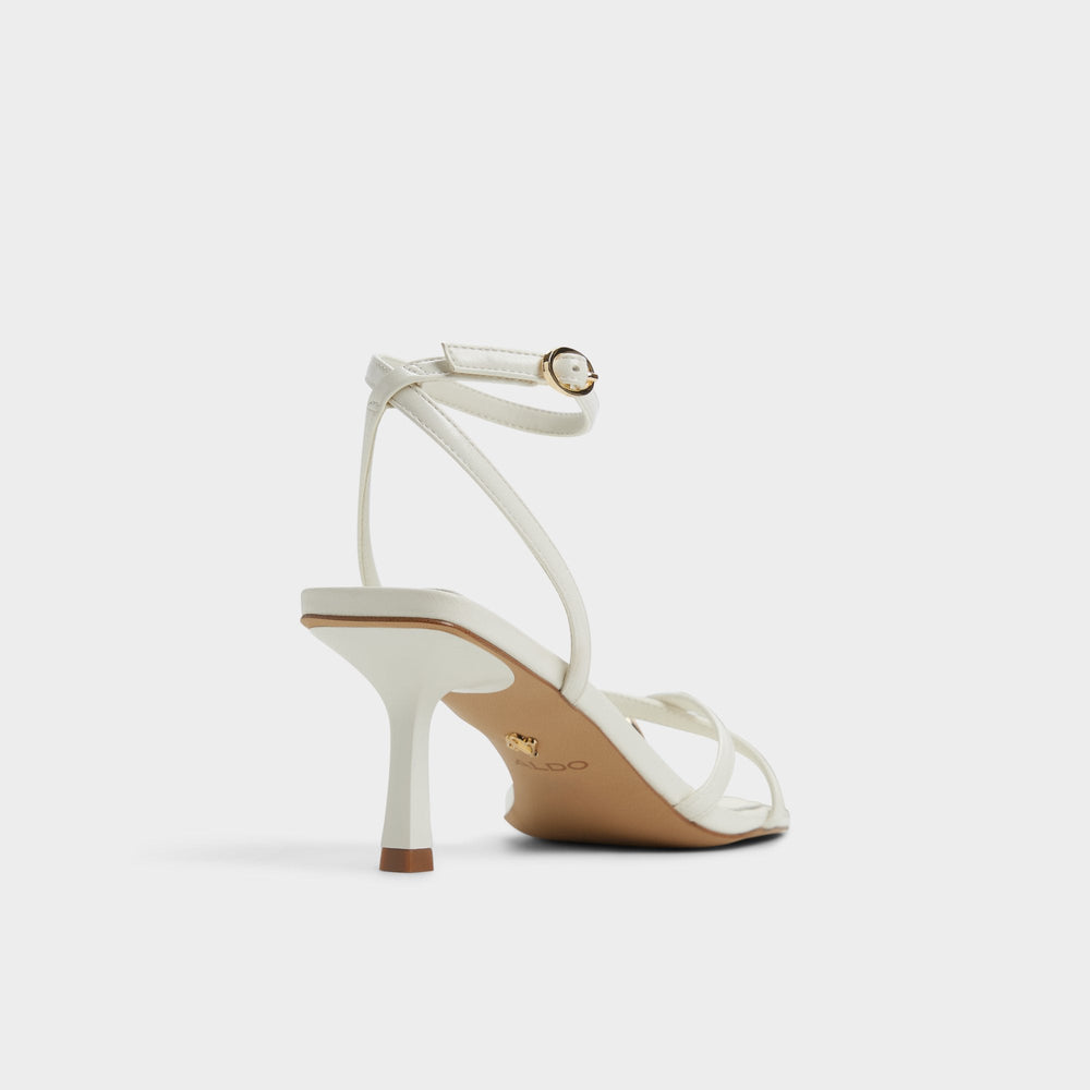 Elodiah White/Bone Women's Travel essentials - Strappy heeled sandal, Stiletto heel | Aldo on sale