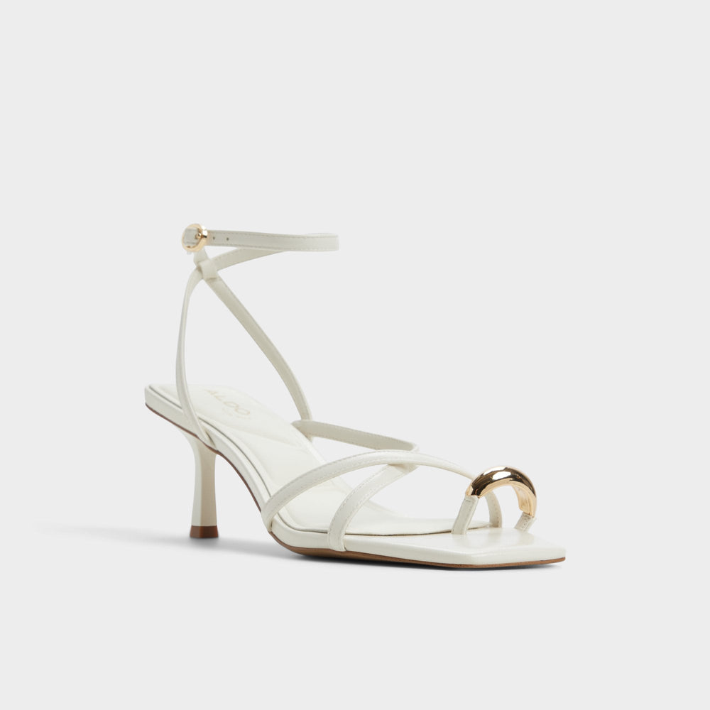 Elodiah White/Bone Women's Travel essentials - Strappy heeled sandal, Stiletto heel | Aldo on sale