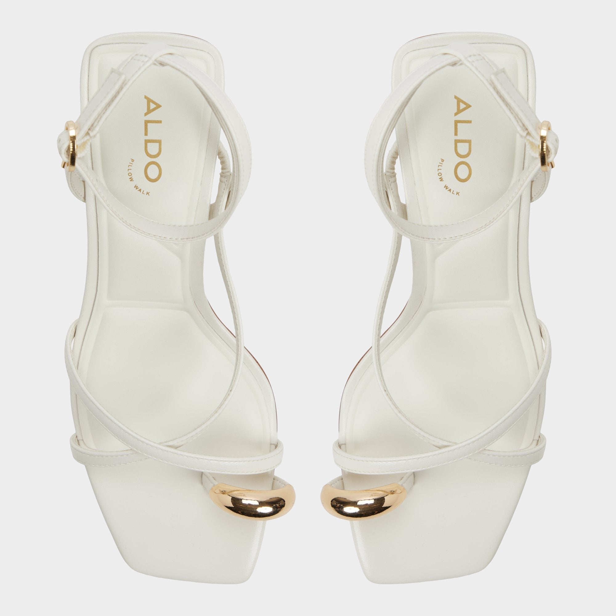 Elodiah White/Bone Women's Travel essentials - Strappy heeled sandal, Stiletto heel | Aldo on sale