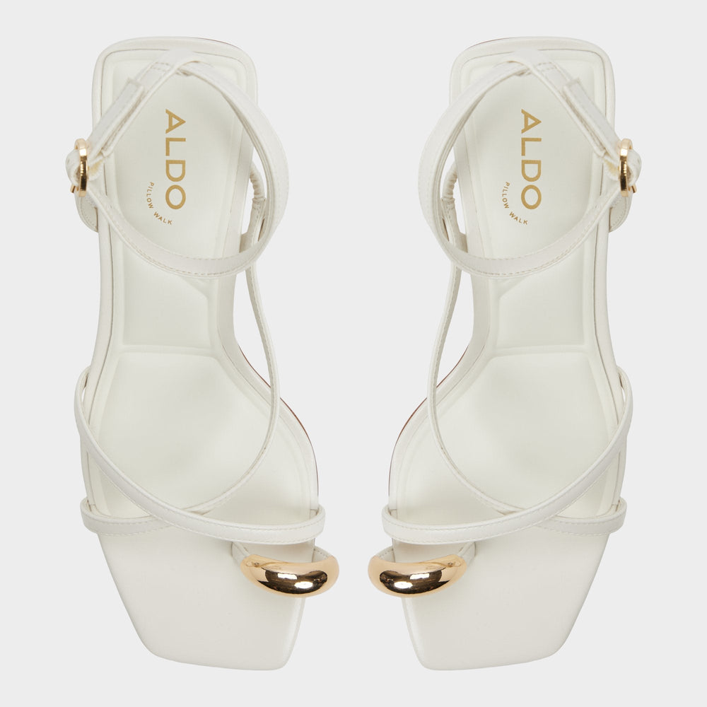 Elodiah White/Bone Women's Travel essentials - Strappy heeled sandal, Stiletto heel | Aldo on sale