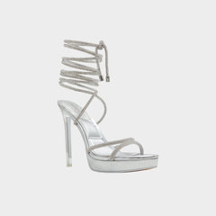 Izabella in Silver 13621003 - Strappy heeled sandal, Platform | Aldo for sale