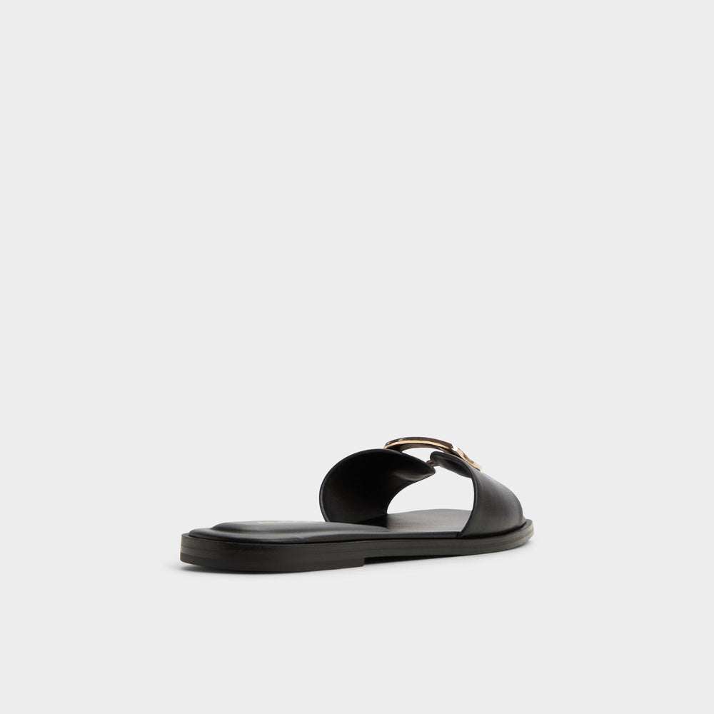 Tidella Black Women's Flats - Slide sandal | Aldo outlet