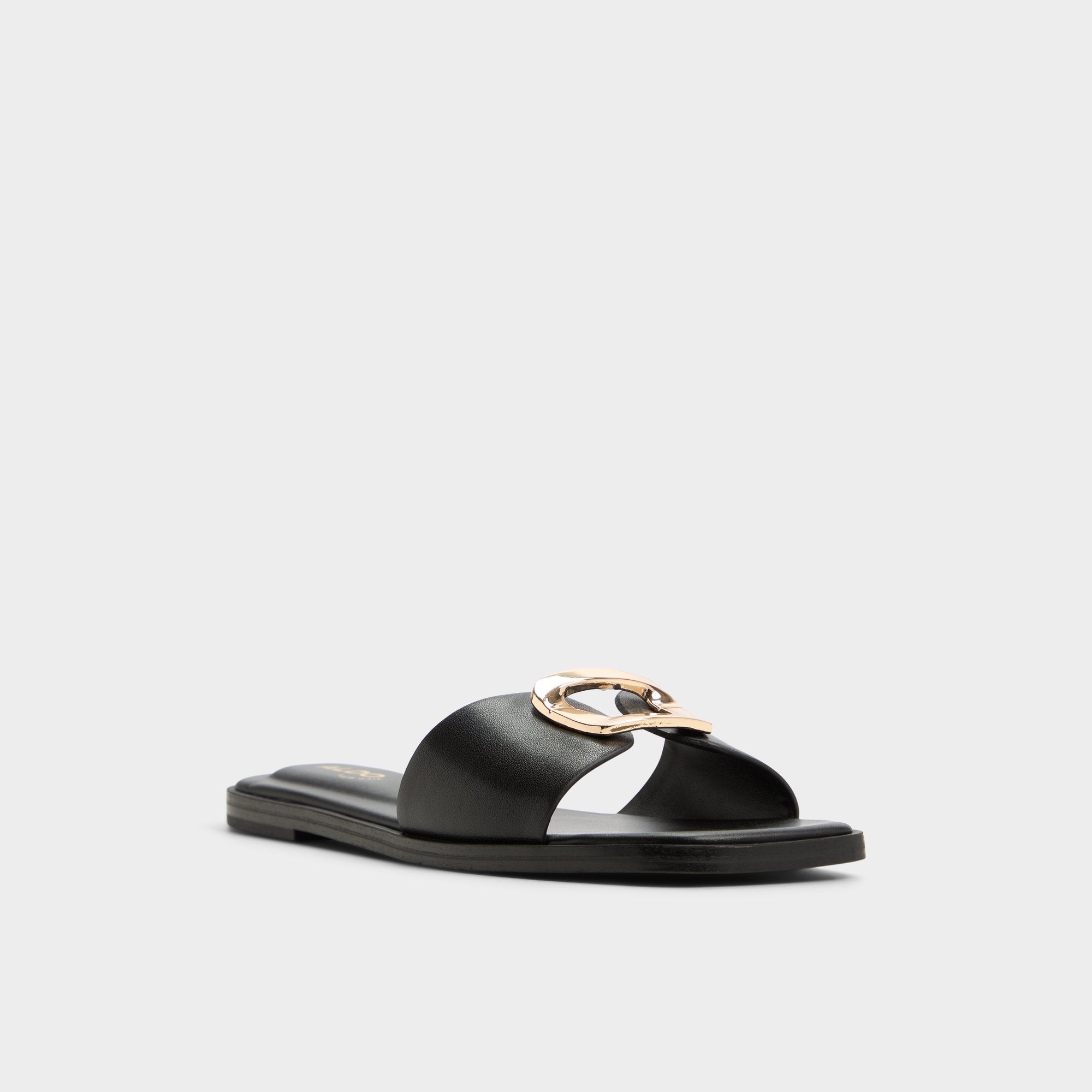 Tidella Black Women's Flats - Slide sandal | Aldo outlet