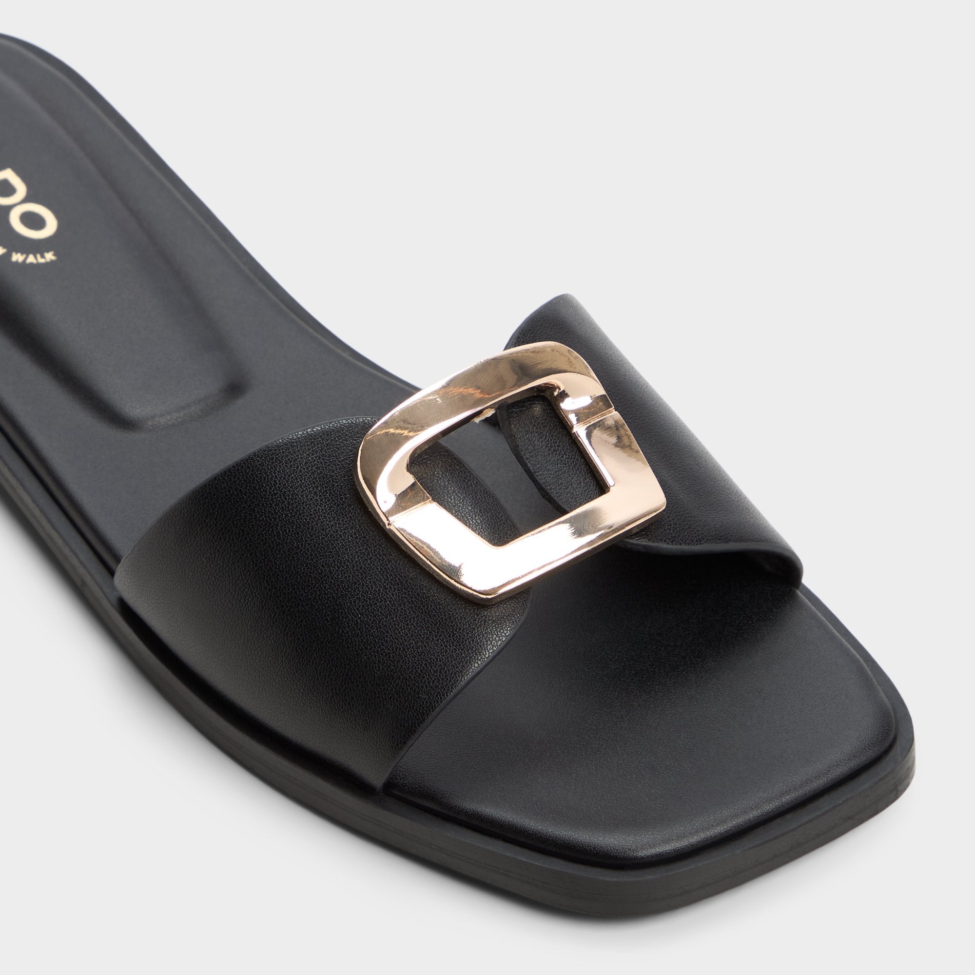 Tidella Black Women's Flats - Slide sandal | Aldo outlet