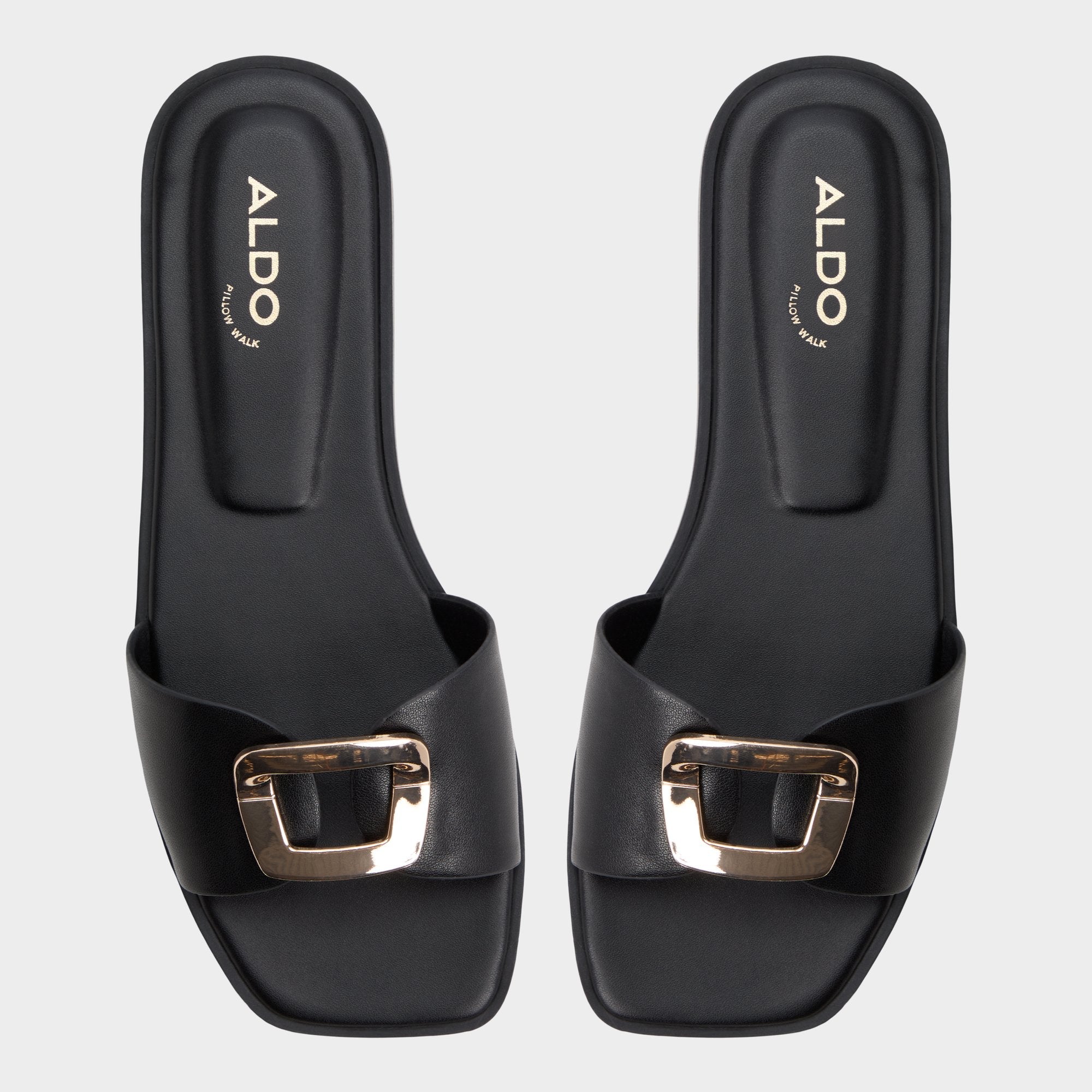Tidella Black Women's Flats - Slide sandal | Aldo outlet