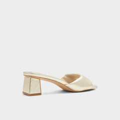 Aneka Gold Women's Heeled mules - Heeled mule, Block heel | Aldo discount