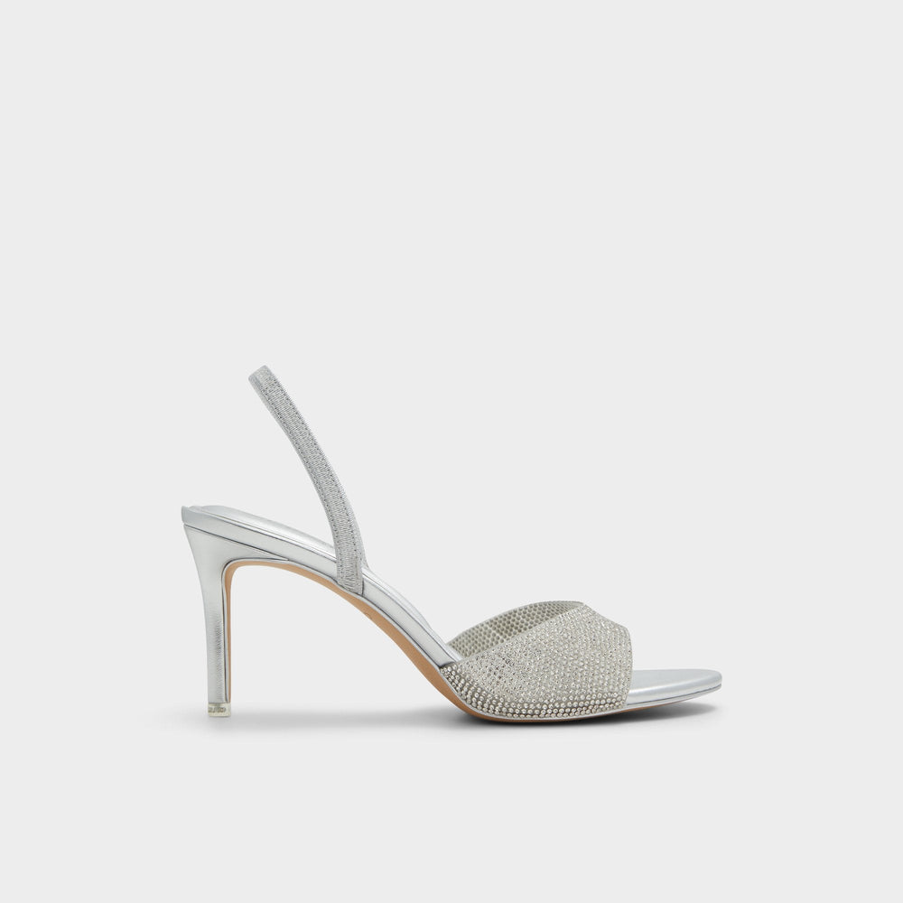 Aitana in Silver - Strappy heeled sandal, Stiletto heel | Aldo on sale