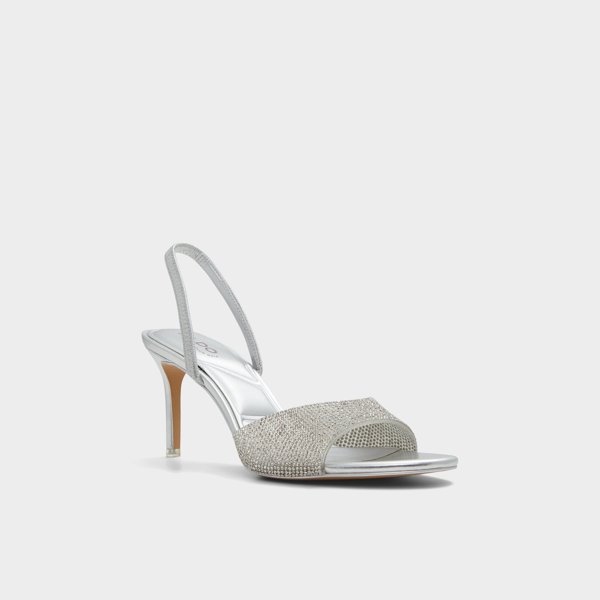 Aitana in Silver - Strappy heeled sandal, Stiletto heel | Aldo on sale
