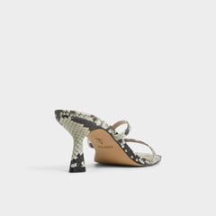 Calypsa White/Black Women's Animal Prints - Strappy heeled sandal | Aldo discount