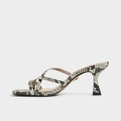 Calypsa White/Black Women's Animal Prints - Strappy heeled sandal | Aldo discount